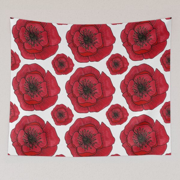 Item preview, red rose pattern designed and sold by AnnaBaldon.