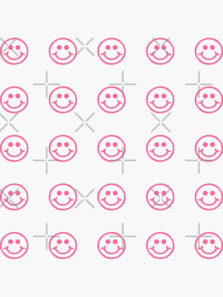 Cute smiley face pink | Sticker