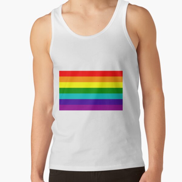gay pride flag tank top