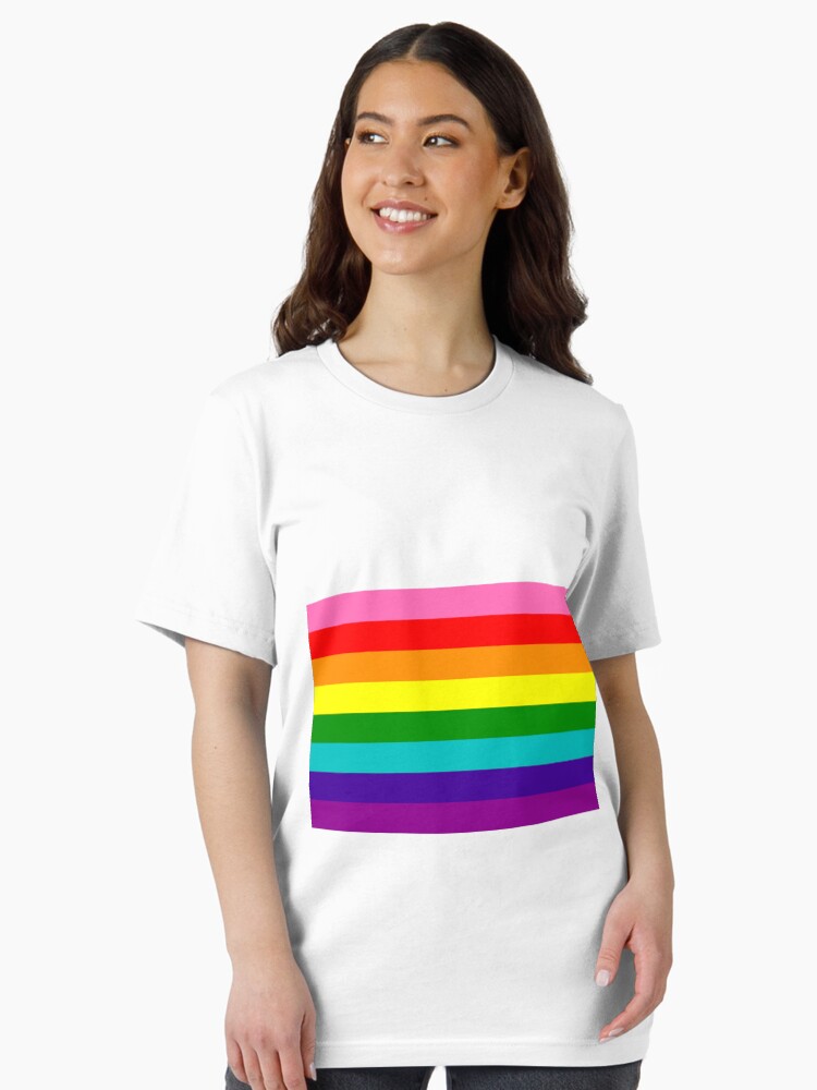 Original 8 Stripe Gay Pride Flag Pocket T-Shirt Tee Shirt Original 8 Stripe Gay Pride Flag Pocket T-Shirt Tee Shirt