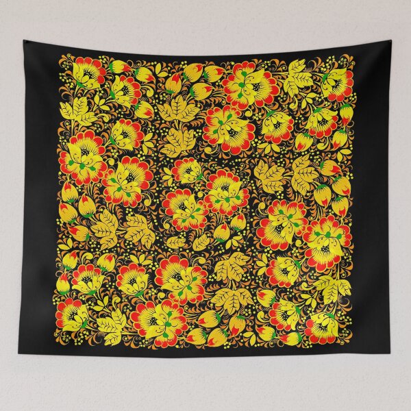 Item preview, Floral ethnic print designed and sold by chuckirina.
