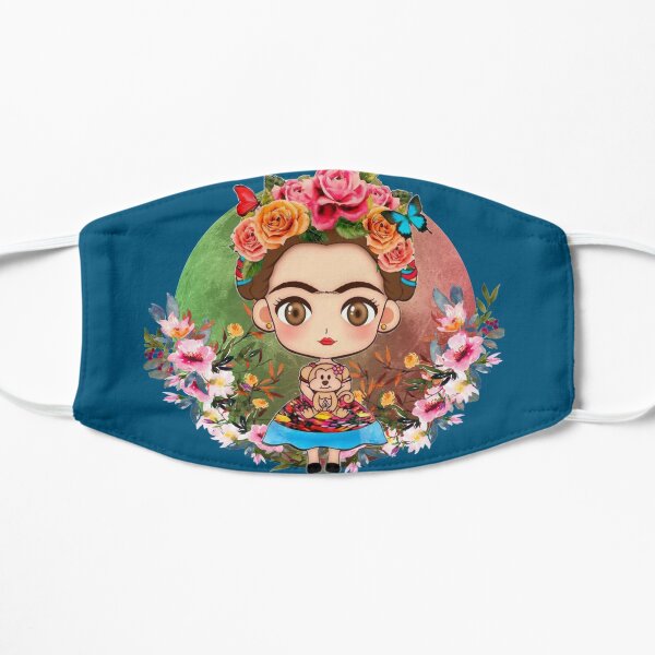 Frida Kahlo Drawing Flowers Mask