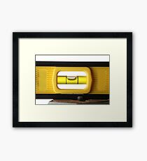 Spirit Level (or bubble level) on white Framed Print