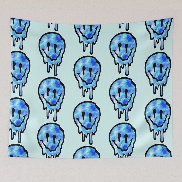 Item preview, Blue Tye Dye Drippy Smiley Face designed and sold by samantha brachman.