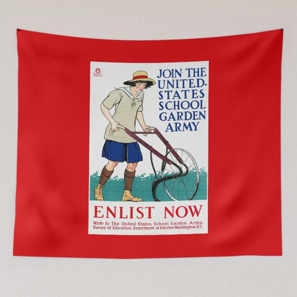 Item preview, Join the United States School Garden Army - Enlist Now - 1918 designed and sold by warishellstore.