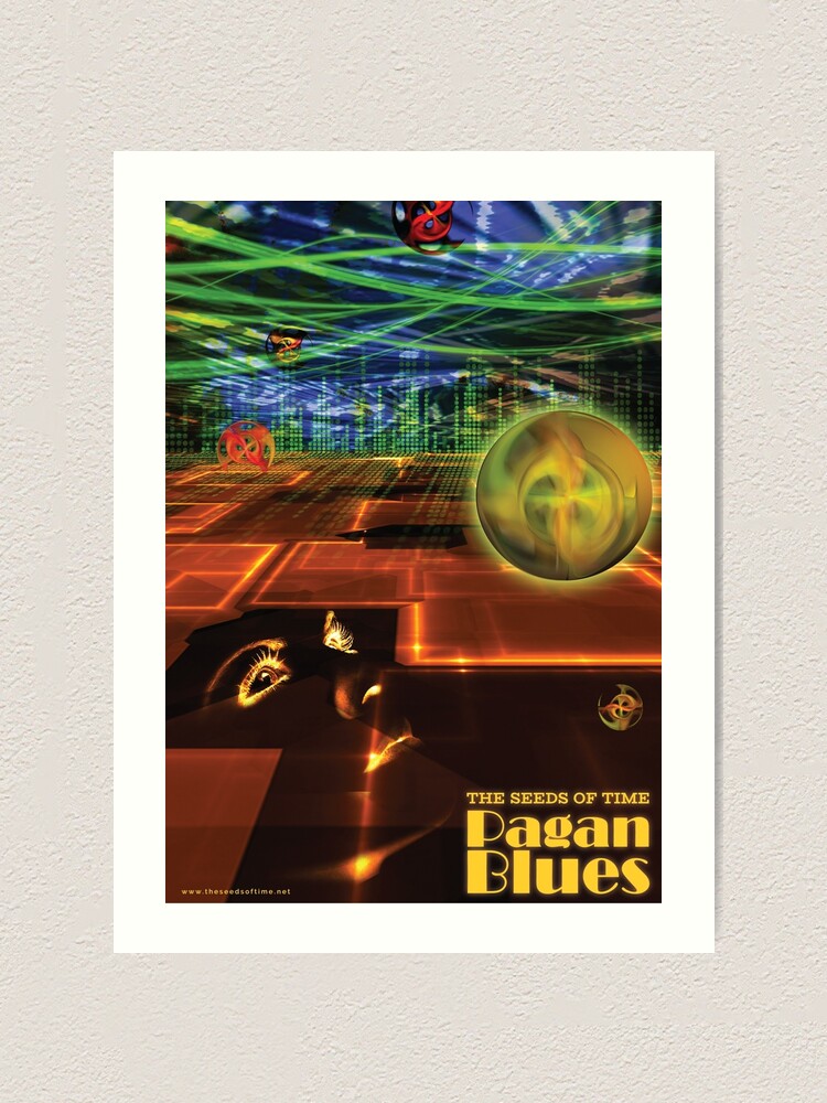 Thumbnail 2 of 3, Art Print, Pagan Blues designed and sold by theseedsoftime.