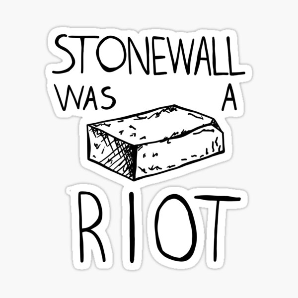Item preview, Stonewall was a riot - queer LGBT pride - brick throwing  designed and sold by Queerhaven.
