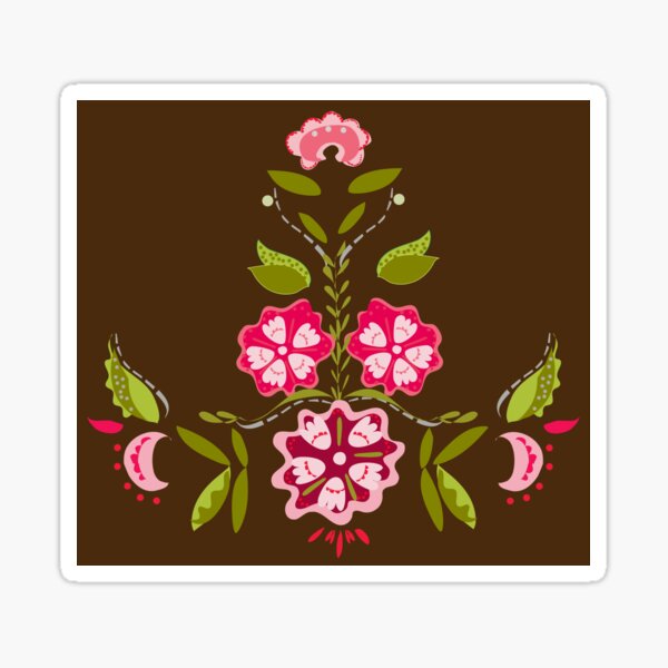 Vista previa del artículo con la obra «Flower Power - Marrón», diseñado y vendido por margaretafriden.