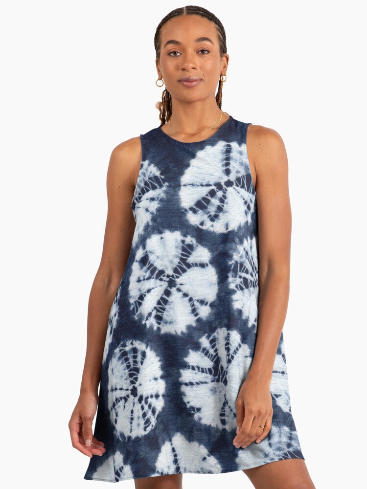 Kumo Shibori Spider Web Pattern, Traditional Japanese Tie Dye" A-Line Dress  for Sale by Michelebuttons | Redbubble