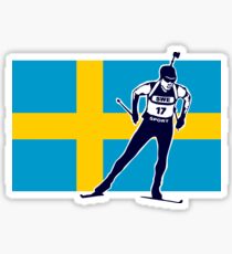 Sweden Biathlon Sticker