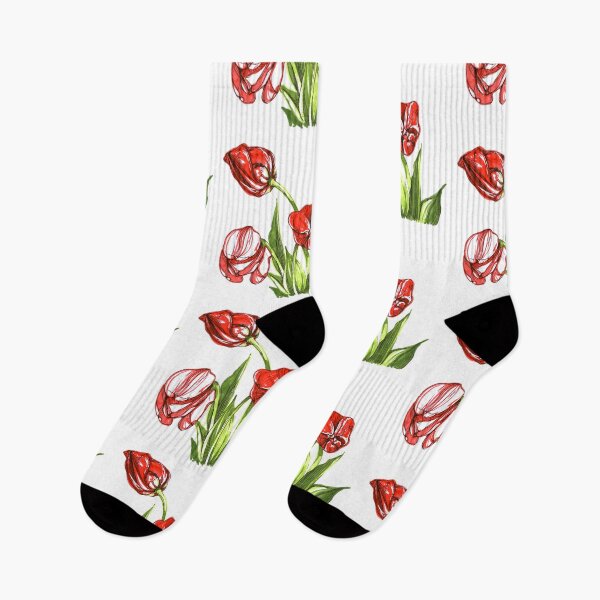 Item preview, Red tulips growing. Spring flowers designed and sold by stasia-ch.