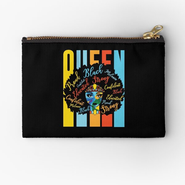 Black Queen African American Pride Power Love Zipper Pouch