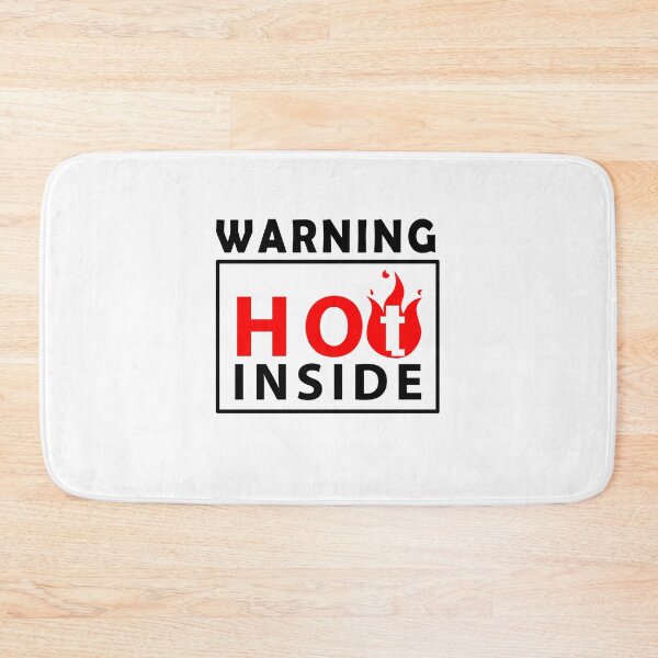 Item preview, Warning hot inside text and fire icon #2 designed and sold by Roy Store.