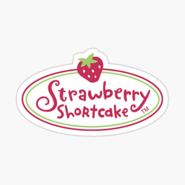 strawberry shortcake logo Sticker