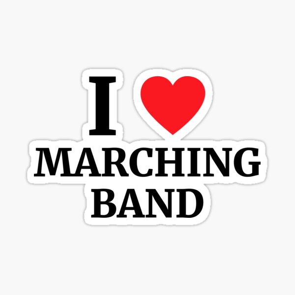 Item preview, I Love Marching Band Heart designed and sold by Vanover Designs.