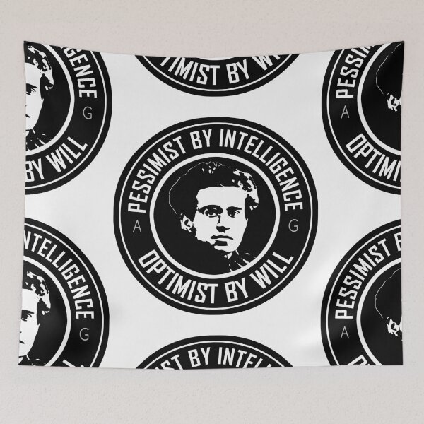 Item preview, Gramsci - Pessimist by intelligence - Optimist by will  designed and sold by sociographix.