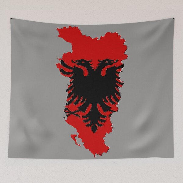 Item preview, Albania Map With Albanian Flag designed and sold by Havocgirl.