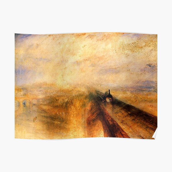 TURNER. Rain, Steam and Speed, GWR, Great Western Railway, Train. Poster