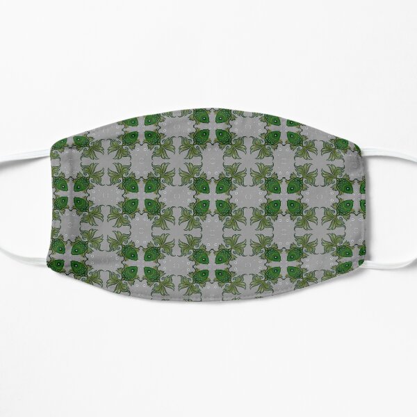 Fancy fish with bubbles grey Mask