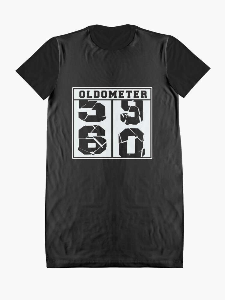 Alternate view of 60 Years Old Oldometer Funny 60th Birthday Gift Graphic T-Shirt Dress