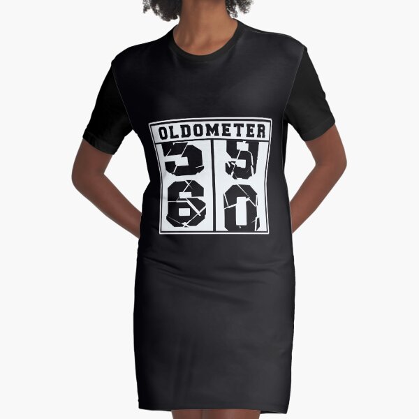 60 Years Old Oldometer Funny 60th Birthday Gift Graphic T-Shirt Dress