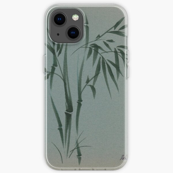 Ethereal - Sumie ink brush pen bamboo painting on vintage paper iPhone Soft Case