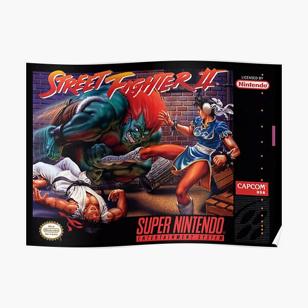 COUVERTURE SNES STREET FIGHTER 2 Poster