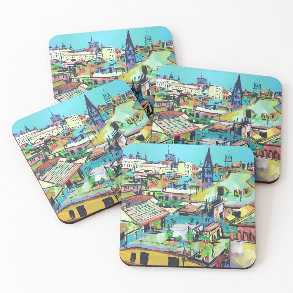 Item preview, Abstacted Cityscape of Genoa designed and sold by Elyssa Breanna.