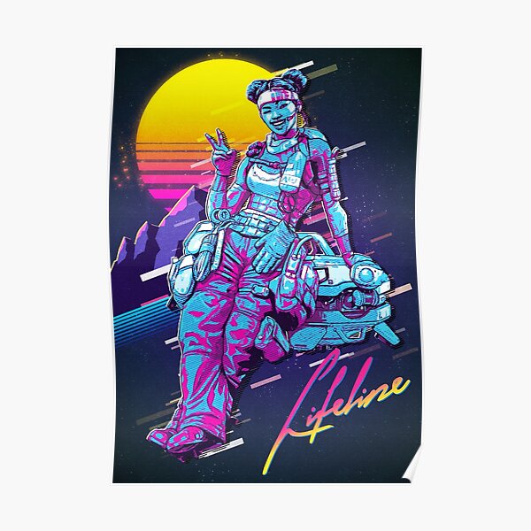 Apex Legends - Lifeline 80s Retro Poster
