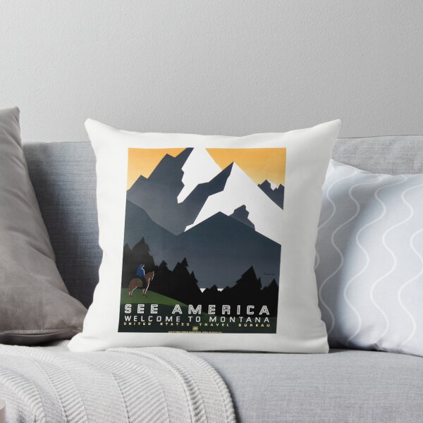 Item preview, See America - Welcome to Montana - WPA Circa 1937 designed and sold by warishellstore.
