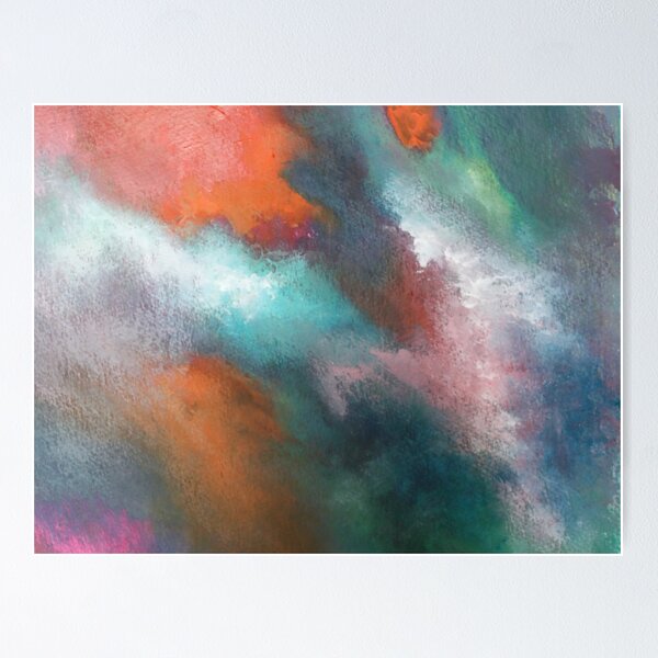 Item preview, Tropical Storm Turquoise and Orange Modern Abstract Design 3 designed and sold by Natalie De biase.
