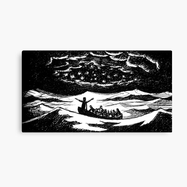 JESÚS CALMA LA TORMENTA Lienzo