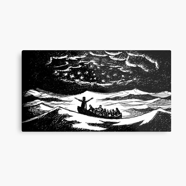 JESUS CALMS THE STORM Metal Print