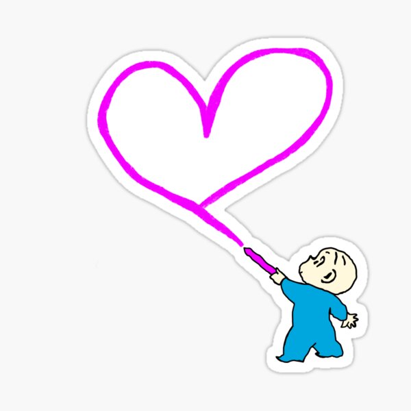 Harold und das lila Herz Sticker