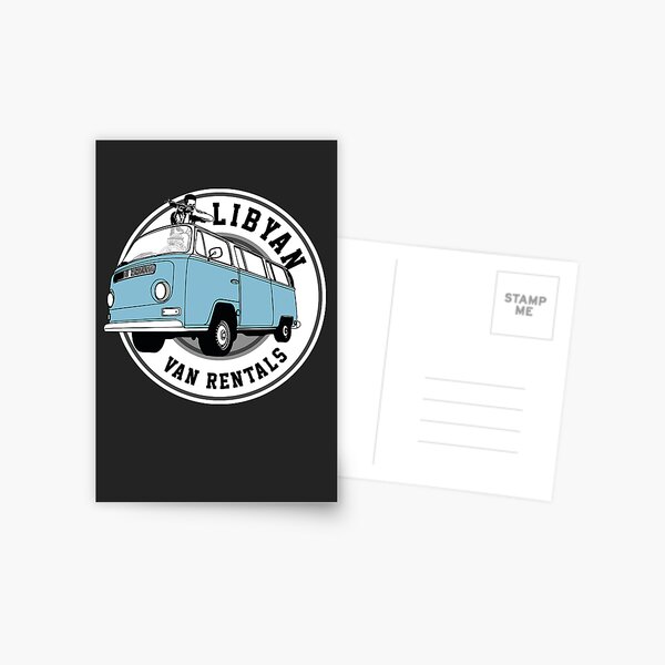 Back to the Future 'Libyan Van Rentals' Logo Postcard