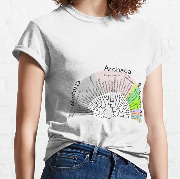 Phylogenetic Evolutionary Tree: Bacteria, Archaeva, Eukaryota Classic T-Shirt