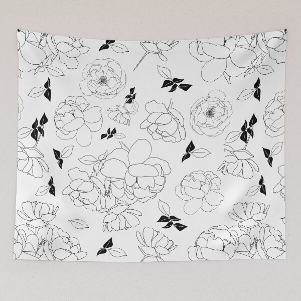 Item preview, English Roses in Line BW designed and sold by FEM-creative.