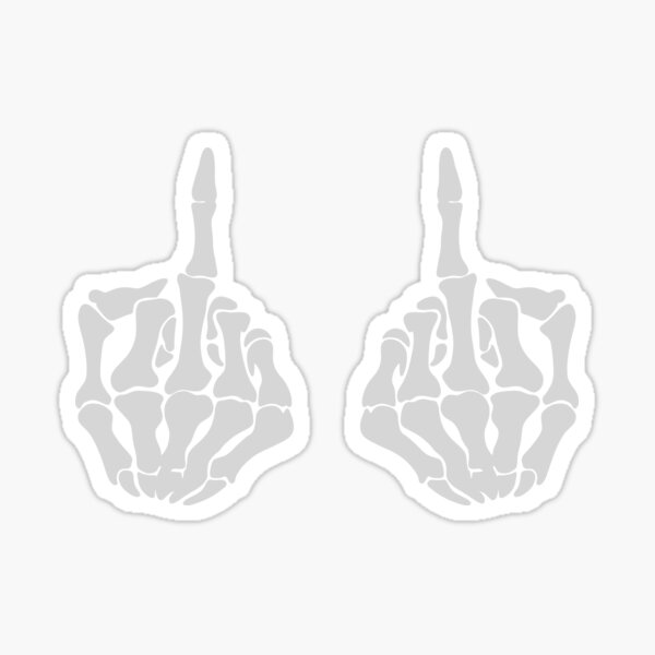 stick figure middle finger Sticker for Sale by nataliebrownnn