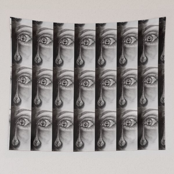 Item preview, crying eye designed and sold by nikisteelglass.