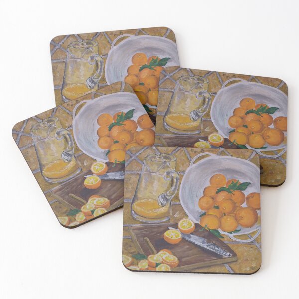Item preview, Travertine and Oranges designed and sold by ThimblePeak.
