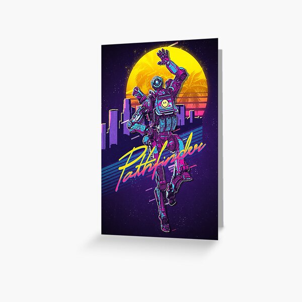 Apex Legends - Pathfinder 80s Retro Tarjetas de felicitación