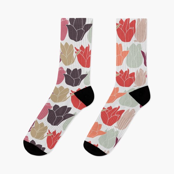 Item preview, Tulip Repeat (Linen) designed and sold by Digital-Floral.