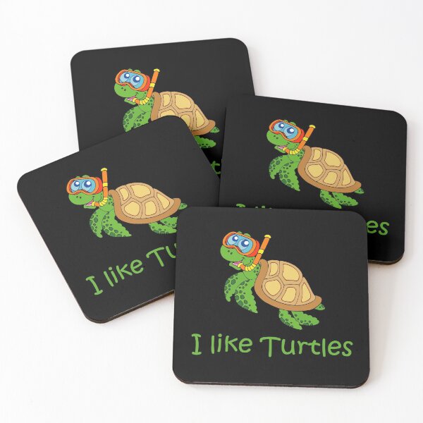 Item preview, I Like Turtles Funny Snorkeling Sea Turtle Drawing Turtle Lovers Bday Gift  designed and sold by FunnySunny T-Shirts.