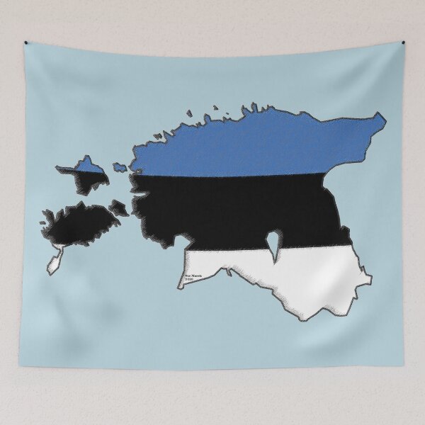 Item preview, Estonia Map With Estonian Flag designed and sold by Havocgirl.