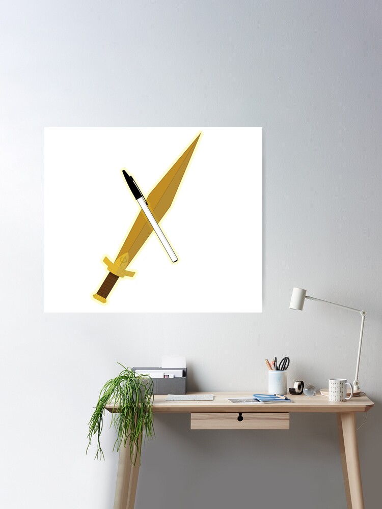 Percy Jackson Riptide Sword and Pen Poster for Sale by cattolina