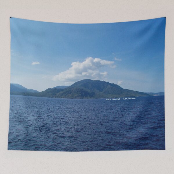 Item preview, Weh Island of Indonesia, zero kilometer travel, blue ocean waves - Photo designed and sold by etoide.