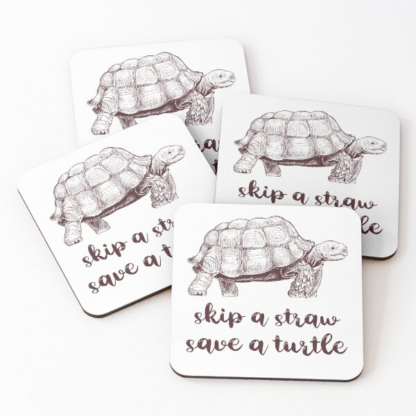 Item preview, Skip A Straw Save A Turtle Awesome Sea Turtle Pen Drawing Important Environmental Message designed and sold by FunnySunny T-Shirts.