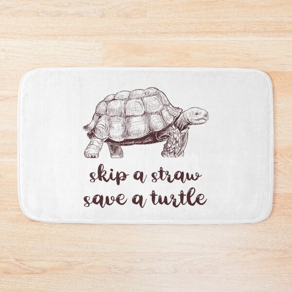 Item preview, Skip A Straw Save A Turtle Awesome Sea Turtle Pen Drawing Important Environmental Message designed and sold by FunnySunny T-Shirts.