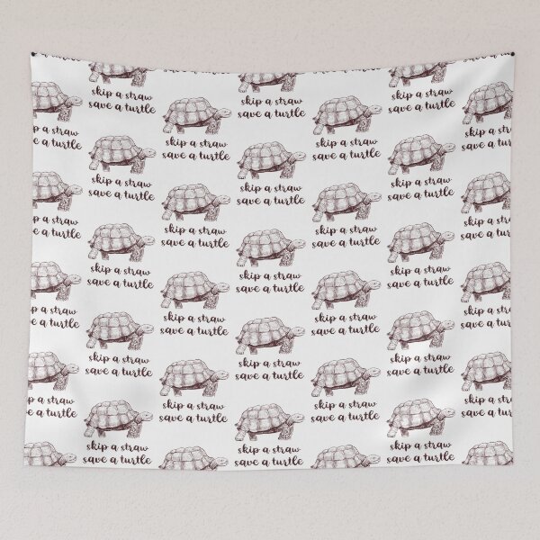 Item preview, Skip A Straw Save A Turtle Awesome Sea Turtle Pen Drawing Important Environmental Message designed and sold by FunnySunny T-Shirts.