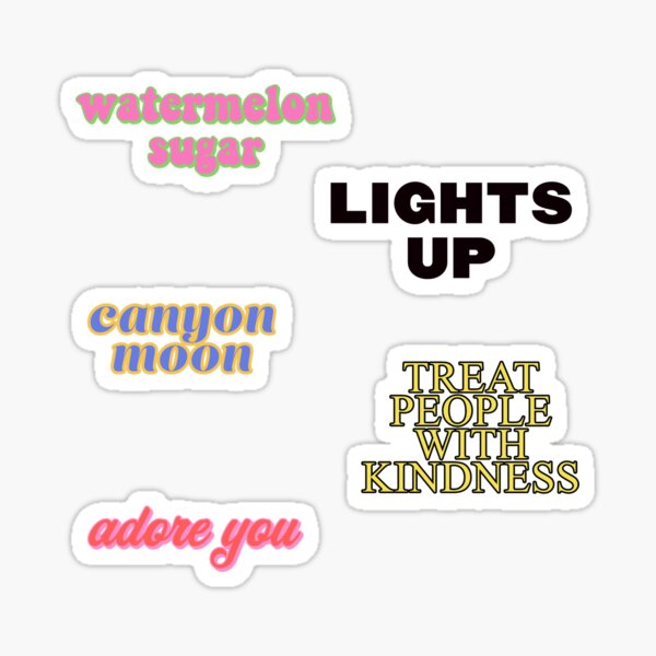 Harry Styles Song Titles Sticker By Angrykermit Redbubble